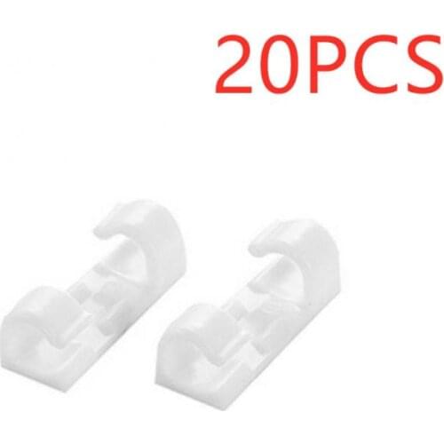 20Pcs Charging Cable Organizer Self-Adhesive Fixing Clip Cable Winder Living Room Office Wire Storage Storage Management Tool