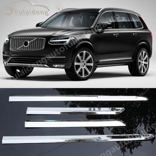 4pcs For Volvo XC90 2016-2018 ABS Chrome Door Body Side Molding Cover trims Car Styling Accessories