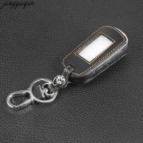 Jingyuqin 5ps/lot A92 Remote 3 Buttons Leather Case Cover For Starline A92/A94/V62/A62/A64 LCD Remote Two Way Car Alarm System