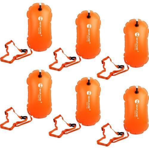 6 Sports Safety Swim Buoy Tow Float Inflatable Air Bag Open Water Swimming