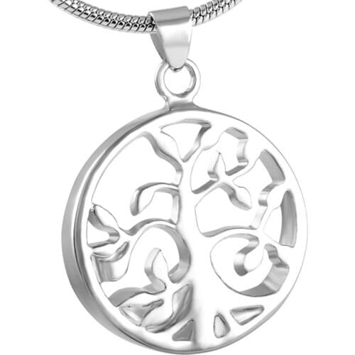 8107 Tree Of Life Cremation Jewelry to hold loved ones ashes Funeral Keepsake Urn Pendant For Stainless Steel Memorial Necklace
