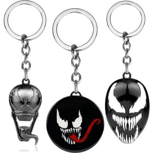 Movie figure Skull Mask-Shaped Keychain Mask Pendant Key Ring Enamel Metal Key Chains