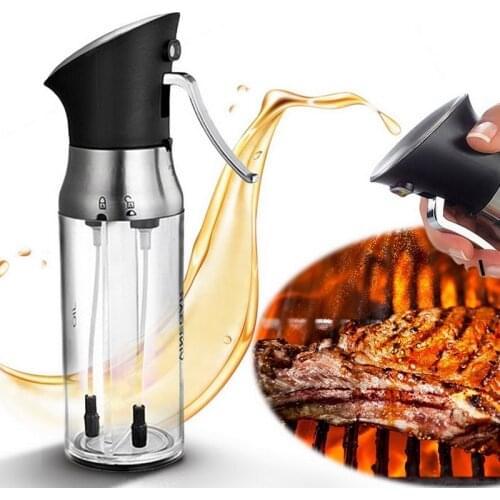 Stainless Steel Oil Bottle Sauce Boats Pot Vinegar Spray Bottle for Oil Kitchen Cooking Tools Roast Bake Dispense Tool 200ml