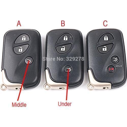 3/4 Buttons Smart Remote Key Car Key Shell Case Fob Fit For Lexus GS250 GS350 ES350 GS430 RX350 LX570 IS250 IS350