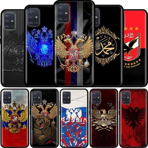 Russia Coat Of Arms Eagle Flag Phone Case for Samsung Galaxy A51 A71 A21s A31 A41 M31 A11 M51 A12 M31s A01 A91 M11 A32 5G Cover
