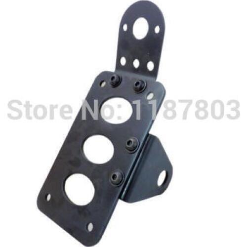 Black Horizontal Vertical Side Mount License Plate Bracket for Harley Bobber Chopper Custom Honda VTX VT Shadow VLX CB Suzuki