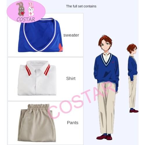 COSTAR Anime WONDER EGG PRIORITY Momoe Sawaki Cosplay Costume Men Boys Daily Wear Suit