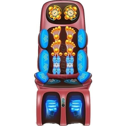 Electric Massage Chair Vibration Mat Heat Neck Cushion With Kneading Function Free Shipping