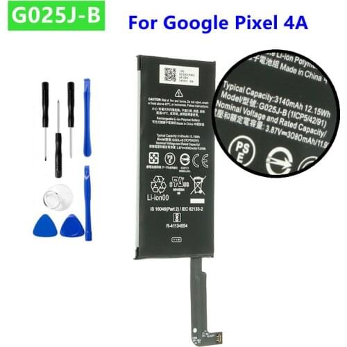 G025J-B Battery For Google Pixel 4A Genuine Replacement Phone Battery GO25J-B 3080mAh + Free Tools