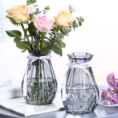 Gradual Vase Glass Transparent Water Curing Ornaments Living Room Fresh Vase Arrangement Vase Nordic Simple Dry Vase