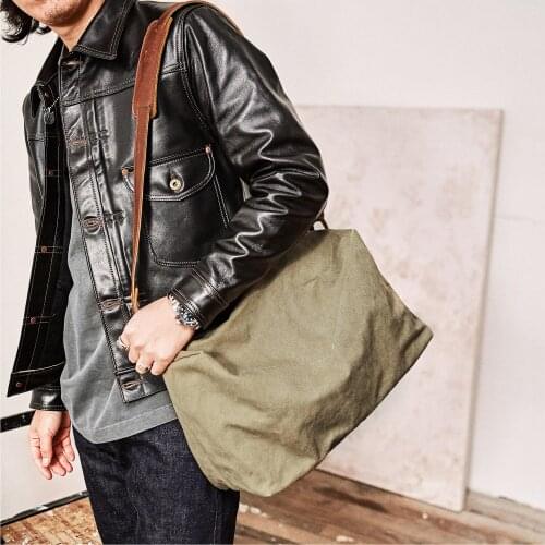 Canvas Shoulder Bag Vintage Crossbody Bag Large Capacity Travel Weekend Bag