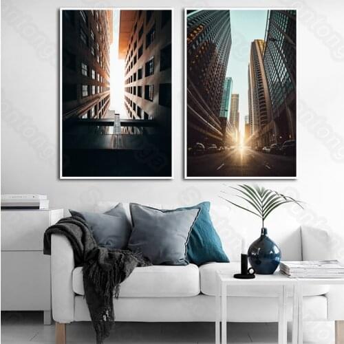 Art Poster Painting Light Street 3D Stereo Wall Stickers Bedroom Dormitory Background Wall Decoration Wallpaper