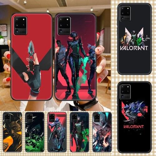 Game Valorant Phone case For Samsung Galaxy Note 4 8 9 10 20 S8 S9 S10 S10E S20 Plus UITRA Ultra black trend cover luxury bumper
