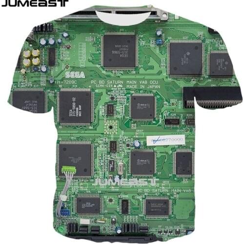 Jumeast Brand Men Women 3D Printed T-Shirt Electronic Chip Hip Hop Short Sleeve T Shirt Sport Pullover Tops Tees