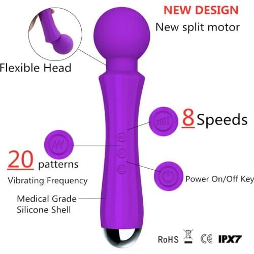 20 Modes Powerful AV Vibrators for Women Magic Wand Massager Clitoris Stimulate Sex Product dildo vibrator Sex Toy For Woman