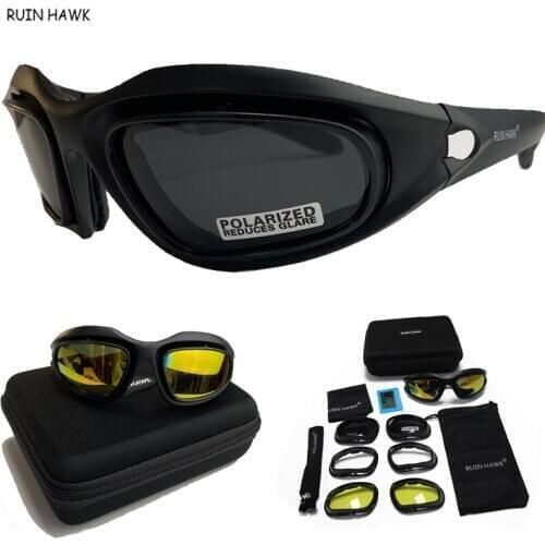 Men Outdoor Goggles Shooting Glasses C5 Tactical Polarized Glasses Military Army Glasses Hiking Camping Eyewear