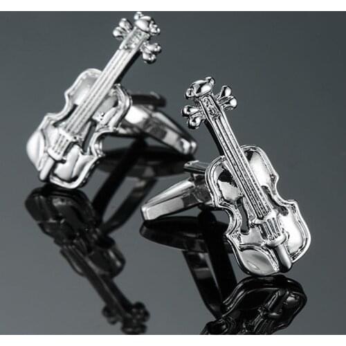 High quality mens shirt music Cufflinks brand new fashion brand badge violin Cufflinks lawyers business shirt suit pin