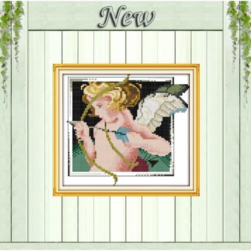 Cupid angel baby home decor painting counted printed on canvas DMC 14CT 11CT chinese Cross Stitch Needlework Set Embroidery kits