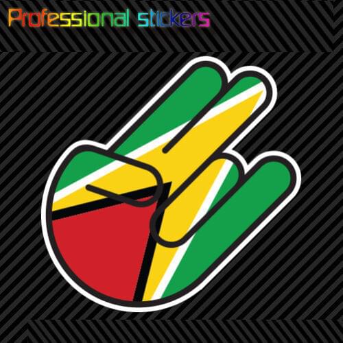 Guyanese Shocker Sticker Die Cut Decal Self Adhesive Vinyl Guyana GUY GY Stickers for Motos, Cars, Laptops, Phone