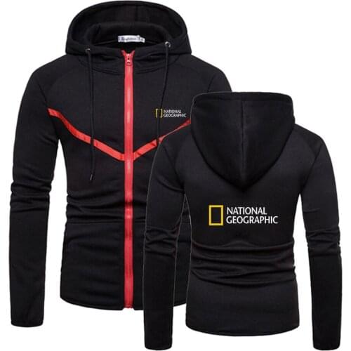 2021 New National-Geographic Logo Spring Autumn Survey Expedition Scholar Style Comfortable Leisure Round Patchwork Fitness Top