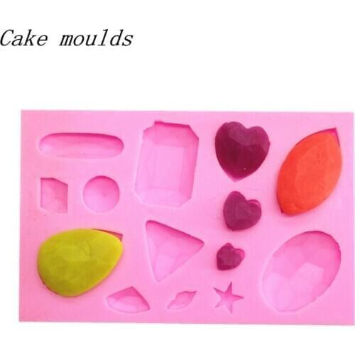 Wholesale Silicone mold K121 jewelry gemstone shape Craft clay mold Decoration Fondant cake mold DIY tools
