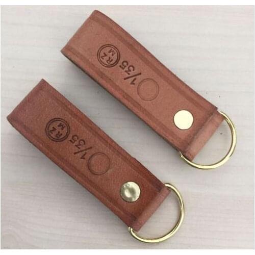 PAIR OF WW2 GERMAN ARMY BELT LOOP STRAPS LOOP LEATHER D-RING BROWN