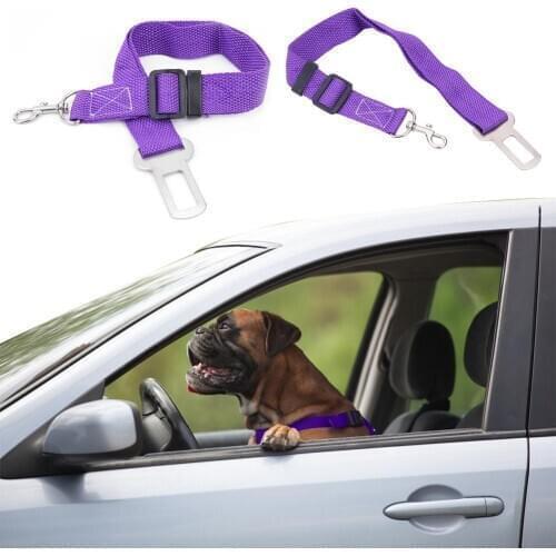 Pet Dog Cat Adjustable Car Seat Belt Puppy Safety Seatbelt Dog Harness Lead Clip Small Medium Dogs Travel Clip Pet Supplies
