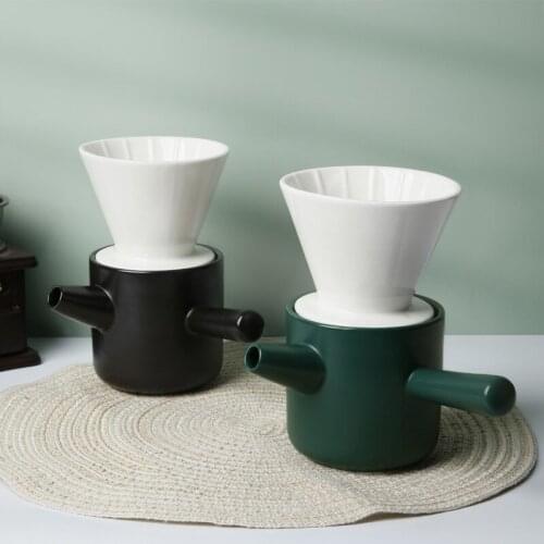 Hand punch filter coffee pot ceramic coffee filter cup coffee suit novice household appliances, portable