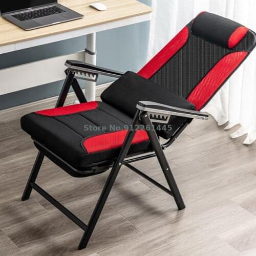 Folding computer chair lunch break backrest gaming chair waist guard sedentary reclining home boss chair ergonomic office chair