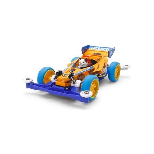 Tamiya Mini 4WD Racer Model Car S2 Chassis Lucky Cat JR Cat Racing-car 18090 4-Wheel Drive Cat-racer