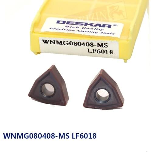 10pcs WNMG080404 WNMG080408 HA HS JMS MA MS MQ LF6018 DESKAR Carbide Insert Cutter CNC Lathe Turning Tool For Stainless Steel