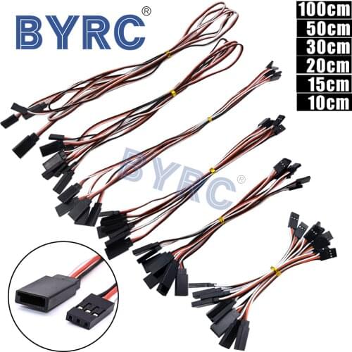 10/15/20/30/50/100cm Servo Extension Lead Wire Cable For RC Futaba JR Male to Female