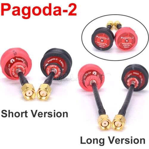 1PCS / 2PCS Pagoda 2 pagoda-2 5.8GHz FPV transmitter Antenna SMA & RP-SMA Plug Connector for RC FPV Racing Drone Racer