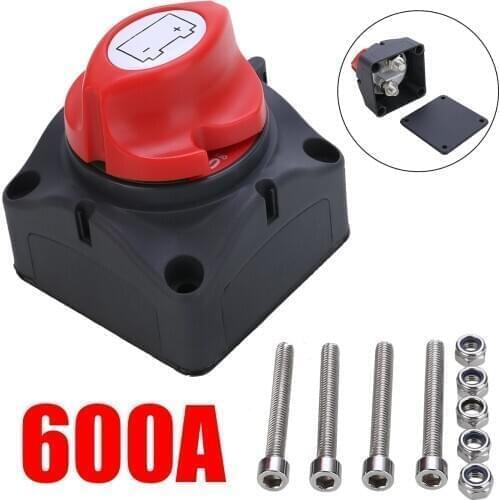 1Pc 600A Car Isolator Main Switch Emergency Stop Pole Separator Switch Control Electrical Starter Switch 24V