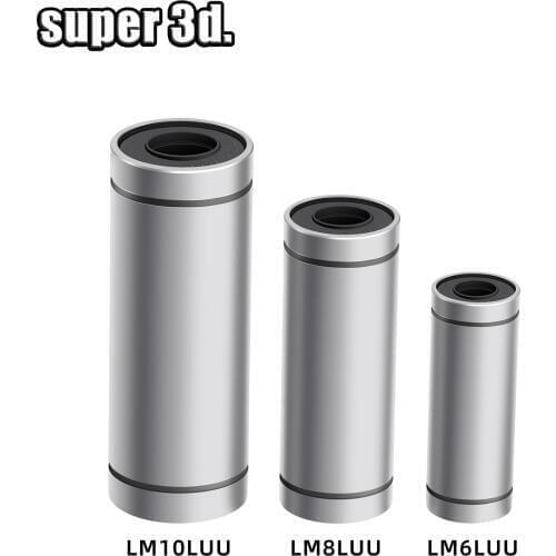 2Pcs LM6LUU/LM8LUU/ LM10LUU 6mm 8mm 10mm Long Linear Motion Bearing Ball Bush