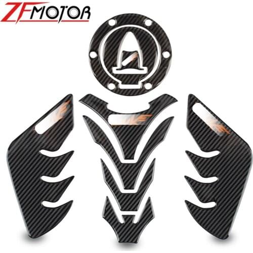 Motorcycle 3D carbon fiber Gas Fuel Oil Tank Cap Cover Pad Protector Decals Sticker for KTM Duke1050 1090 1290