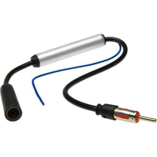 Car Antenna Plug Radio FM Inline Signal Amplifier Booster Extension Cable Antenna