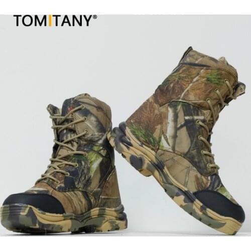 Tactical Military Combat Boots Men Genuine Leather US Army Hunting Trekking Camping Mountaineering Waterproof Winter Work Shoes