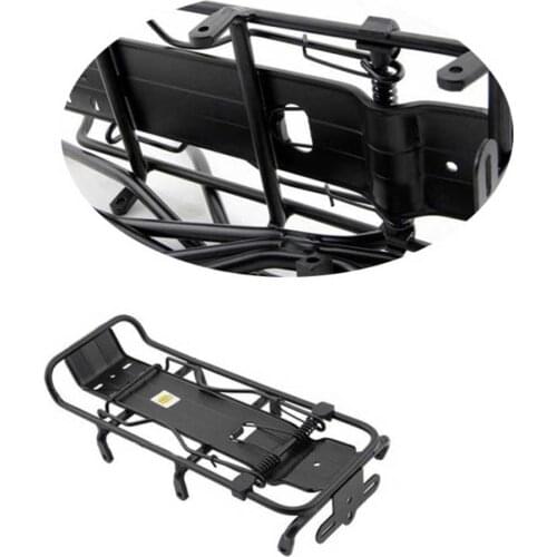 Black Bicycle Luggage Carrier Cargo Rear Rack Shelf Cycling Trunk Bicycle Aluminum Alloy ​Seatpost Bag Holder Stand Accessorie