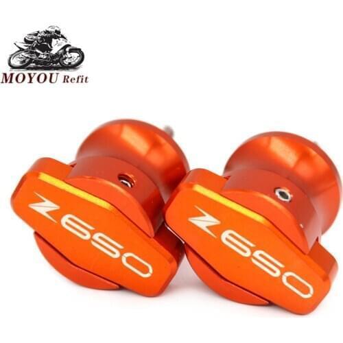 For KAWASAKI Z650 Z 650 2017 2018 2019 Motorcycle Accessories CNC Frame Stands M6 Screws Sliders Swingarm Spools Slider