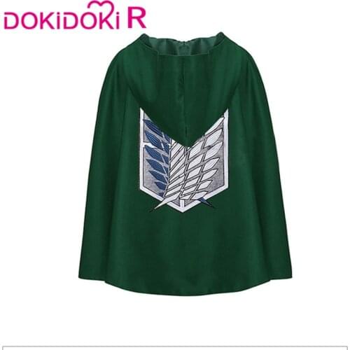 Dokidoki-R Anime Attack on Titan Cosplay Shingeki no Kyojin Cloak Eren Mikasa Levi Cosplay Survey Corps Costume