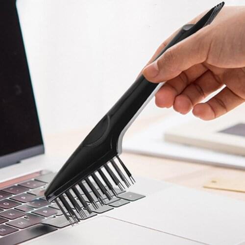 Cleaning Brush Multifunctional Double-end Design Plastic Practical Portable Keyboard Hair Brush for Home