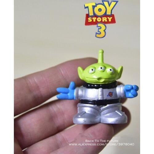 Disney Toy Story 3 Buzz Lightyear Space Alien Q Version 4cm PVC Action Figures Dolls Kids Toys model for Children gift