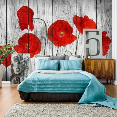 Wall mural-Tale of Red Poppies - 350x245 cm