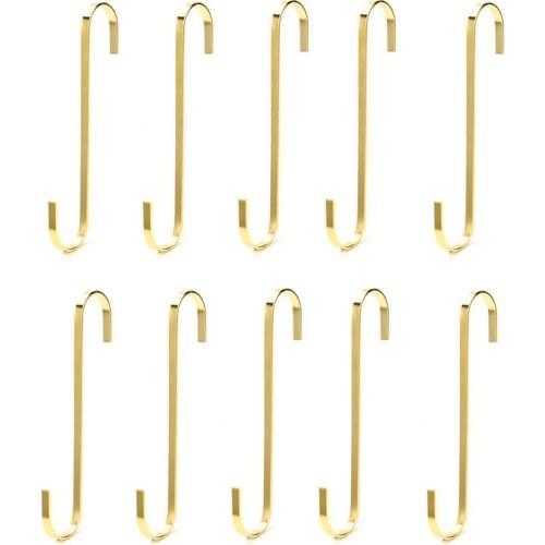 8-Inch S-Shaped Hook Hanging Flat Hook Heavy-Duty S Hook Hook for Kitchen Utensils Towels Clothes (10-Piece Set)