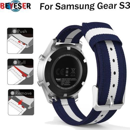 Soft Nylon Watchband For Samsung Galaxy 3 41mm Watch Band Bracelet for galaxy 42mm Gear s2 Sport 20mm Watch Strap Accessories