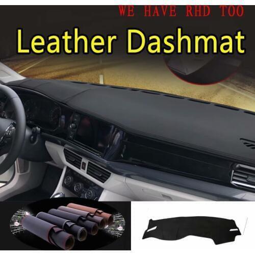 Leather Dashmat Dashboard Cover Dash Mat Carpet Car Styling Accessories For Volkswagen VW jetta A7 GTI 2019 2020 2021