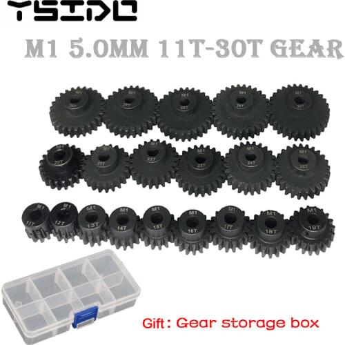 M1 5mm 11t 12t 13t 14t 15t 16t 17t 18t 19t 20t 21t 22t 23t 24t 25t 26t 27t 28t 29t 30t Pinion Motor Gear For 1/8 1/5 RC Car