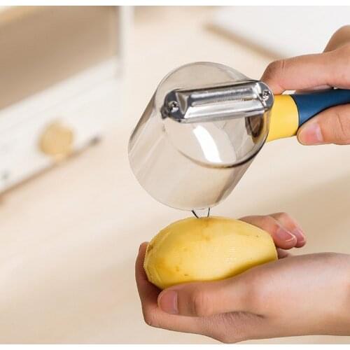 Multi-Function Peeler Storage Type Peeling Knife Apple Cucumber Peeler With Storage Box Stainless Steel Blade Fruit Scraper