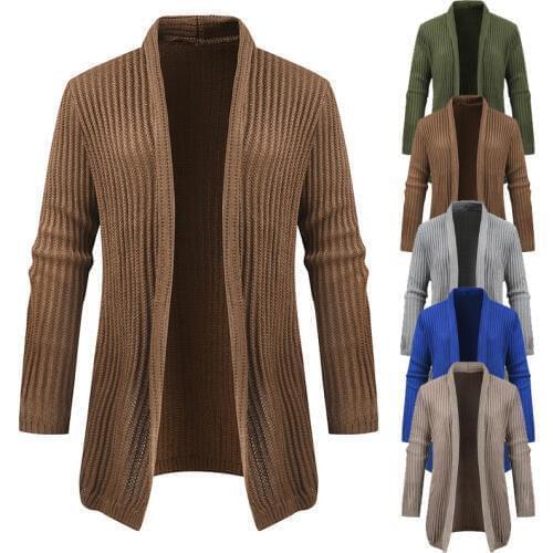 2020 Knitwear winter Warm Cardigans Sweatercoat Spring Mens Sweater Male Jacket Solid Color Sweaters Men Clothing